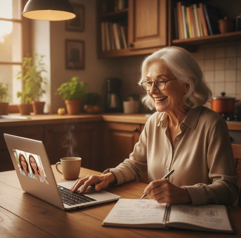One-to-one online English lesson for an adult beginner